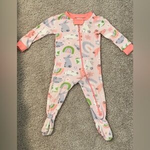 Tucker + Tate light pink bunnies baby footed pajama